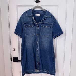 Madewell Blue Denim Shirt Dress